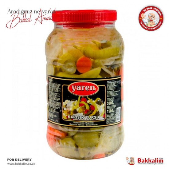 Yaren 3000 Gr Mixed Pickles - 8691804001021 - BAKKALIM UK