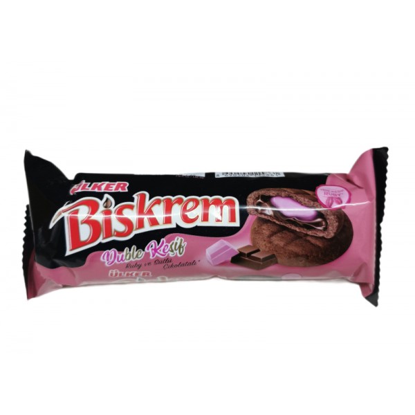 Ulker Biskrem Double Ruby And Chocolate Biscuits 100g